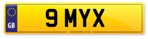 9myx personalised number plates