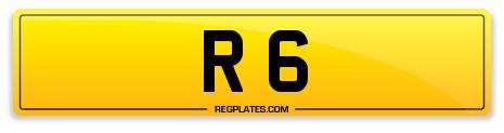 Number Plate R 6