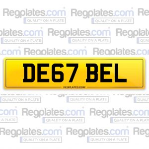DE67-BEL-NUMBER-PLATE