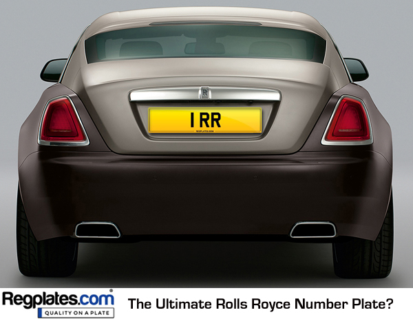 1 RR Rolls Royce Number Plate