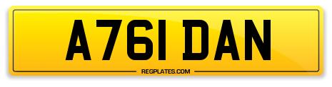 A761 DAN Number Plates