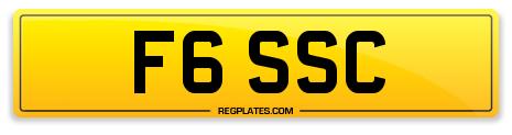 F6 SSC Number Plate