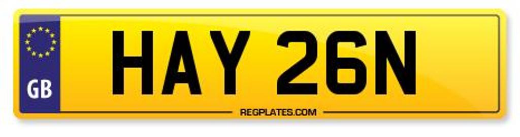 Reg Plate HAY 26N - Hayden